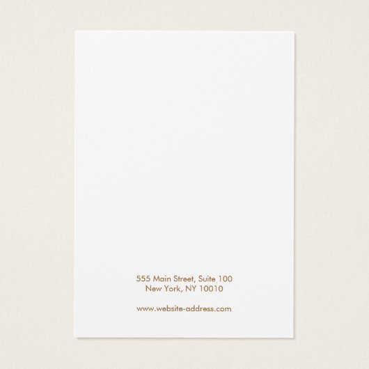 Carte d'affichage à oreille rose pays chic (Dos)