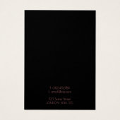 Carte d'affichage à oreille simple en noir. Bordur (Dos)