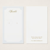 Carte d'affichage à oreille simple et élégante (Devant & derrière)