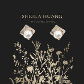 Carte d'affichage à oreille ・ Terre Floral Beige O