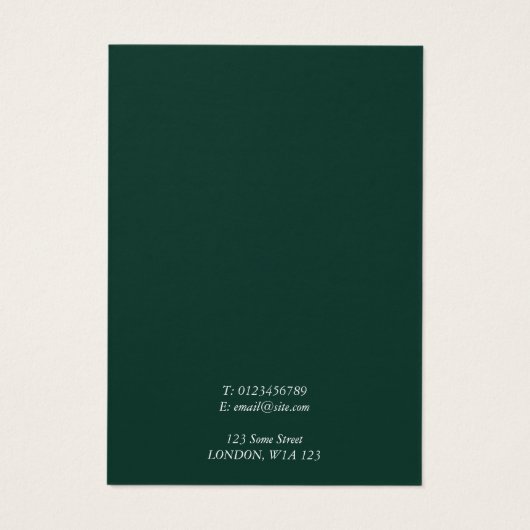 Carte d'affichage à oreille verte à feuillage de b (Dos)