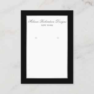 Carte d'affichage à oreilles Argent et noir