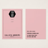 Carte d'affichage à rouleaux à double insigne rose (Devant & derrière)