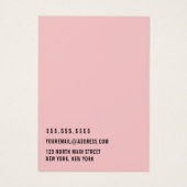 Carte d'affichage à rouleaux à double insigne rose (Dos)