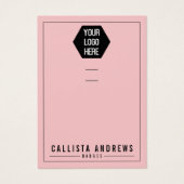 Carte d'affichage à rouleaux à double insigne rose (Devant)