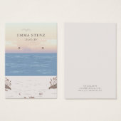 Carte d'affichage à thème de plage paisible (Devant & derrière)