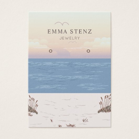 Carte d'affichage à thème de plage paisible (Devant)