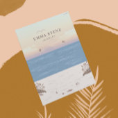 Carte d'affichage à thème de plage paisible