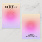 Carte d'affichage Abstraite à tendance rose (Devant / Derrière)