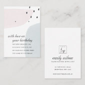 CARTE D'AFFICHAGE ABSTRAITE BRUSH STROKE AMI DE RE (Devant / Derrière)