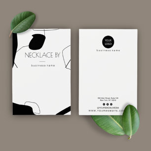 Carte d'affichage Abstraite couleur noire et blanc