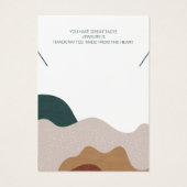 Carte d'affichage Abstraite du collier de bois mod (Dos)