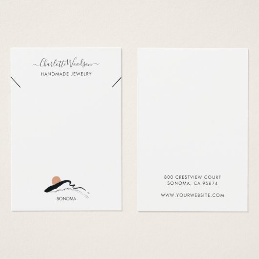 Carte d'affichage Abstraite du collier d'oreille B (Devant & derrière)