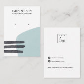 CARTE D'AFFICHAGE ABSTRAITE EN FORME BLEUE (Devant / Derrière)