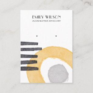 CARTE D'AFFICHAGE ABSTRAITE EN FORMES JAUNE