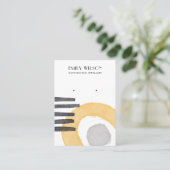 CARTE D'AFFICHAGE ABSTRAITE EN FORMES JAUNE (Debout devant)