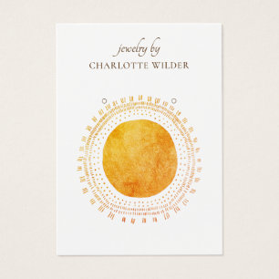 Carte d'affichage Abstraite Orange Gold Circle