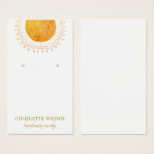 Carte d'affichage Abstraite Orange Gold Sun Foil (Devant & derrière)