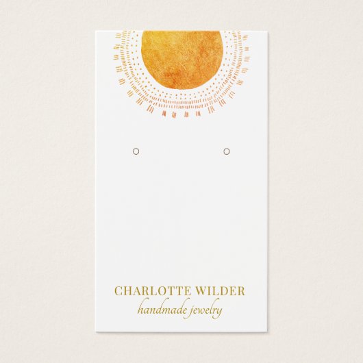 Carte d'affichage Abstraite Orange Gold Sun Foil (Devant)