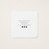 Carte d'affichage Aqua Blue Agate Marble (Dos)