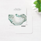 Carte d'affichage Aqua Blue Agate Marble (Bureau)