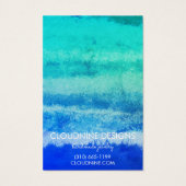 Carte d'affichage Aqua Blue oreille collier bijoux (Dos)