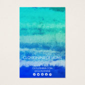 Carte d'affichage Aqua Blue oreille collier bijoux (Dos)