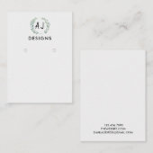 Carte d'affichage aquarelle de peinture florale (Devant / Derrière)