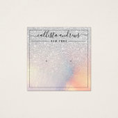 Carte d'affichage Argent Parties scintillant Iride (Devant)