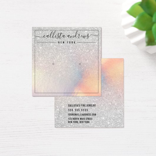 Carte d'affichage Argent Parties scintillant Iride (Bureau)