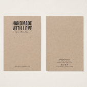 Carte d'affichage artisanale avec Love Kraft (Devant & derrière)