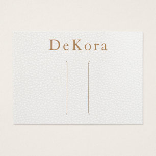 Carte d'affichage Barrette en cuir blanc