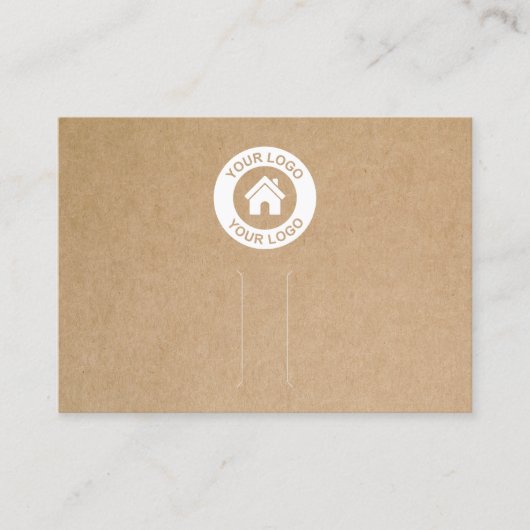 Carte d'affichage Barrette simple en papier Kraft (Devant)