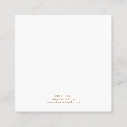 Carte d'affichage bijoux - Collier (Dos)