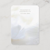 Carte d'affichage Bijoux en plumes blanches douces (Dos)