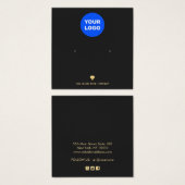 Carte d'affichage Black Add Logo Earring Fine Jewe (Devant & derrière)