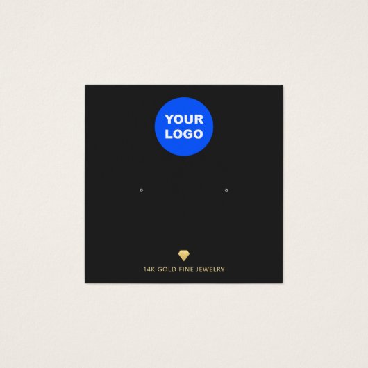 Carte d'affichage Black Add Logo Earring Fine Jewe (Devant)