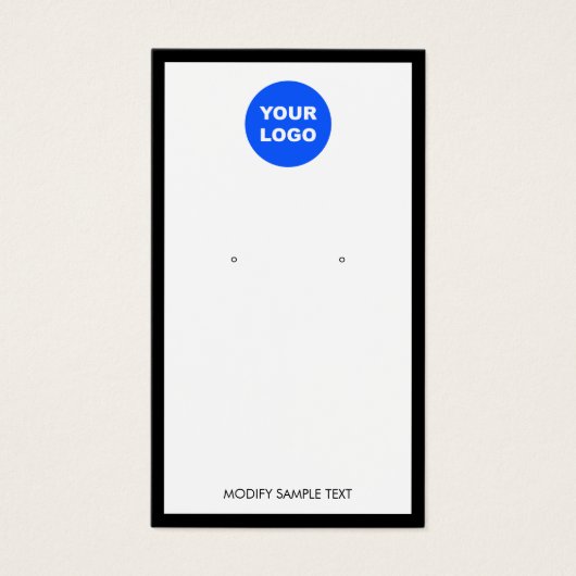 Carte d'affichage blanc Ajouter un logo Bordure no (Devant)