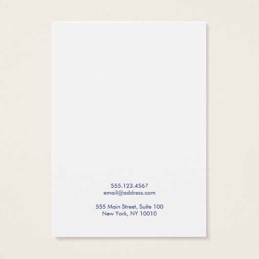 Carte d'affichage blanc moderne de la typographie (Dos)