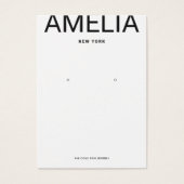 Carte d'affichage blanc moderne de la typographie (Devant)