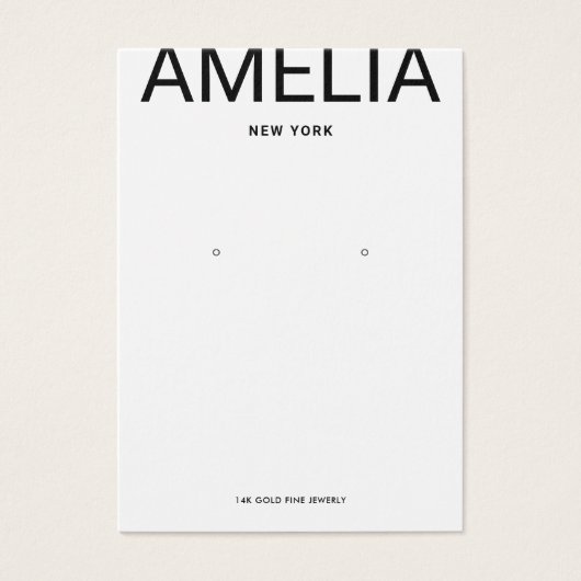 Carte d'affichage blanc moderne de la typographie (Devant)