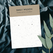 CARTE D'AFFICHAGE BLANCHE KRAFT TERRAZZO STUD EARR