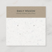 CARTE D'AFFICHAGE BLANCHE KRAFT TERRAZZO STUD EARR (Devant)