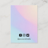 Carte d'affichage bleu violet orange dégradé (Dos)