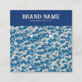 Carte d'affichage Blue Retro Modern Wave Earrings (Devant)