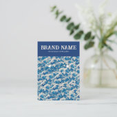 Carte d'affichage Blue Retro Modern Wave Earrings (Debout devant)