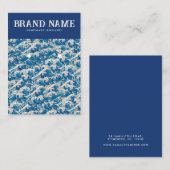 Carte d'affichage Blue Retro Modern Wave Earrings (Devant / Derrière)