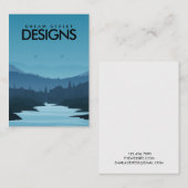 Carte d'affichage Blue Sunset Mountain Travel (Devant / Derrière)