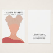 Carte d'affichage Bohême Blonde Girl White Earring (Devant & derrière)