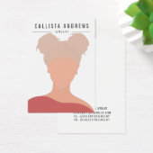 Carte d'affichage Bohême Blonde Girl White Earring (Bureau)